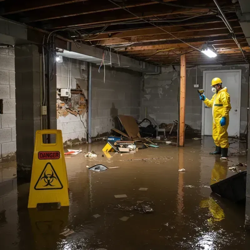 Flooded Basement Electrical Hazard in Vermillion County, IN Property